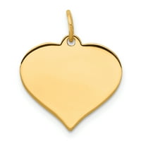 LE & LU 14K Žuti zlatni srčani disk šarm LAL126134