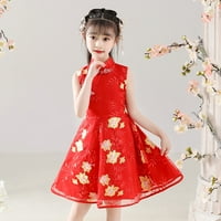 Uskršnja haljina Toddler Toddler Kids Baby Girls Children Fairy Hanfu haljine bez rukava za kineske