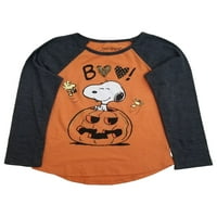 Kikiriki djevojke narančasta crna snoopy boo bunkkin Halloween majica majica 6x