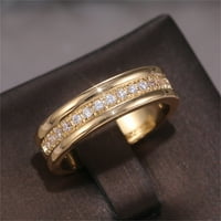 Wozhidaoke prstenovi za žene Par Princess Cut Diamond Set Ring Modne žene Angažovanje vjenčanih nakita