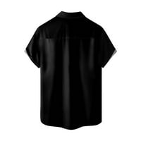 Cyzz Celler ljeto Novo muško tiskovina Slim Fit Majica Veliki modni casual majica s kratkim rukavima muškarci Black XL