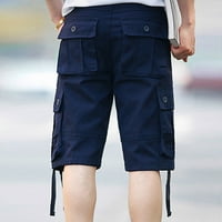 Tdoqot Dužina koljena sa džepovima Casual Slim Fit na otvorenom Teretne kratke hlače za muškarce Mornarička