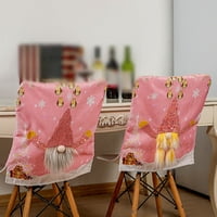 Stolica za božićne ukrašavanje pokriva ružičasta rudolph stolica sa svjetlima