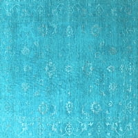 Ahgly Company Zatvoreni kvadratni Perzijski svijetlo plavi boemski prostirke, 4 'kvadrat