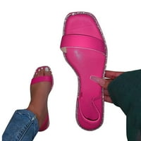 DMQUPV Drveni za žene Sandale papuče ploče za prste Flop Flop sandale za otvorene cipele za žene za žene s dvije remene sandale za žene sandale vruće ružičaste 9