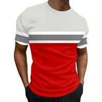 Košulje za muškarce Sportska prozračna udobna plaža vjetrovita za šivene pruge majica s kratkim rukavima crvena xxl