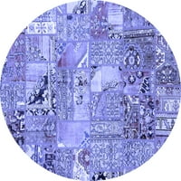 Ahgly Company u zatvorenom okrugli patchwork plavi prelazni prostirci, 3 'krug