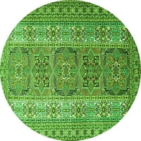 Ahgly Company u zatvorenom okruglom perzijskim zelenim tradicionalnim prostirkama područja, 4 'runda