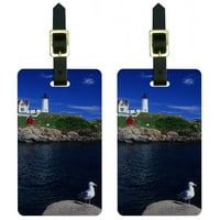 Nubble Light Lighthouse Maine Oznake prtljaga Oznake kofera za nošenje ID-a, set od 2