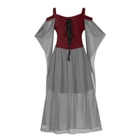 Žene plus veličina hladnog ramena Leptir rukava Notična haljina, haljina s rukavima, ruff ruff haljina