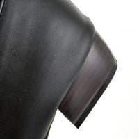 Ženske čizme Zimske elegantne čizme na koljenu Crne smeđe visoke cijevi ravne potpetice