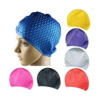 Korisni silikonski plivanje Praktično vodootporno plivanje Bazen HAT Dugih kose Zaštita od uha Plivene kape za žene