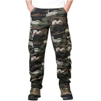 Muške teretne hlače Print Plus size kamuflaža višestruki džepni dodaci otporni na pantalone elastične struke hlače