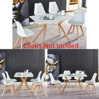 Trpezarijski stol minimalistički za trpezariju Kuhinja, uredski stol, bijeli