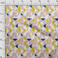 Onuone pamučne svilene tkanine paralelogram i trokut geometrijska tkanina za ispis od dvorišta široko