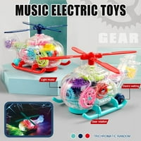 Osvetljenje muzičke igračke čistog helikoptera s rotirajućem propelerom Bump & Go Rani edukativni poklon
