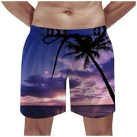 Cuoff Hotcos Muške tiskane kratke hlače Nova tropska havajska plaža modne prozračne ležerne hlače ljubičaste