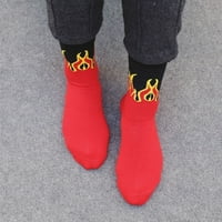 Čarape za cijev dugačak dio plamen Ispis pamuk zimske slatke smiješne pamučne čarape za zimu za zimu