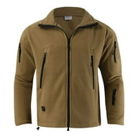KPOPLK Lagana jakna za muškarce muški pad i zimske vanjske boje blokiranja podstavljenih stojećih ovratnika muške jakne