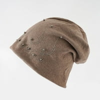 Puawkoer Womens Flannel Hat Winter HATS za žene Muškarci Zimski šešir Mekani Slouchy Warm Hat izolirani