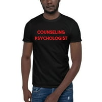 Crveni savjetovanje psiholog kratkih rukava pamučna majica s nedefiniranim poklonima
