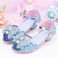 Wiueurtly Size Djevojka Tenisica Theddler Cipele Djevojke Veličina Dječje cipele sa dijamantskim sandalama Princess Cipele Bow visoke pete Pokaži princeze cipele