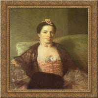 Portret Marthe, grofica Elgin Gold Ornate Wood Fram Canvas Art Ramsay, Allan