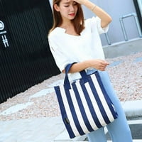 Korejska verzija elegantne minimalističke platnene točke umjetnosti male svježe prugaste torbice za žene