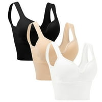 PXIAKGY Bras za žene Ženske sportove BRA NO žičana udobnost Bra BRA Plus size Workout Aktivnost Bras sa nemogućim jastučićima u obliku grudnjaka Mrako-MULTICOLOR + L