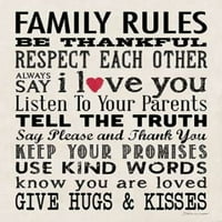 Porodični pravila Poster Print Stephanie Marrott