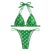 Booker Womens Kupating odijela Nova europska i američka ženska polka tačka zelena bikinija zasebna tvornica