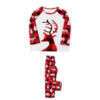 Podudaranje porodične pidžame setovi PJS ELK Xmas stablo Sleep Bageard Comfy Soft Loungeward za odrasle