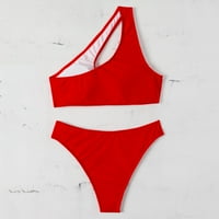 Žene kupaćih kostimi Split Court Coursit Baikini Ženske solidne nepravilne kupaće kostimi Tankinis set