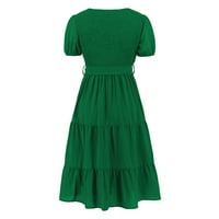 Ljetna haljina za prodaju za žene s kratkim rukavima s kratkim rukavima s kratkim rukavima MIDI fit
