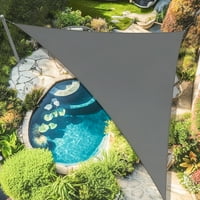 ArtPuch 23'x24'x33.2 'Prilagođavanje sunčane sjene jedri tamno sivi UV blok GSM komercijalni trokut na otvorenom pokrivač za dvorište, pergola, bazen na-10t