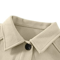 Kaput ženska modna casual čvrsta kardigan kardigan formalna jakna s dugim rukavima Bež l ženski jeftini kaput