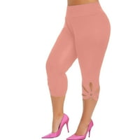 Cuekondy ženske pune boje plus dukseri modne koljena hlače yoga hlače ležerna u šupljinu