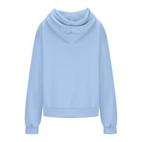 Sinimoko Womens prevelizirane čvrste dukseve Duksevi Fleece paketni pulover na vrhu Casual Comfy Fall