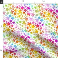 Spoonowlower Tkanina - Rainbow Stars Kid Soba za štampan na Minky tkaninu Fat tromjesečje - Poduzvanje plišanih igračaka