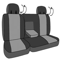 Caltend Stražnji split klupa Neoprene pokriva za sjedala za 2002- Chevy lavina 1500- - CV184-02PA crveni umetak i obloge