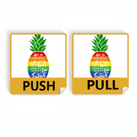 Pinefruit Rainbow LGBT zastava Citat Push Pull Vrata Znak Vinilne naljepnice