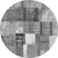 Ahgly Company u zatvorenom okruglom patchwork sivom prijelaznim prostirkama, 8 'kruga