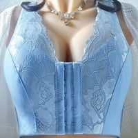 Bralette za žene plus veličine bez donjeg zdrosnih zečica BRA PLUS Veličina Bralette Fitness Bra plavi