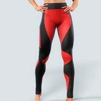 UUBLIK High Squist ženska mješovita boja visokim strukom tiskane sportske hlače Yoga Stretch hlače trčanje