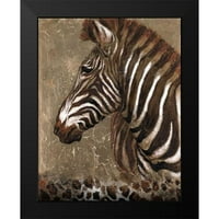 Pinto, Patricia crni moderni uokvireni muzej Art Print pod nazivom - smeđa zebra