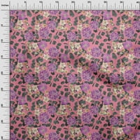 Onuone pamučne svilene srednje ružičaste listove tkanine i lotos cvjetni obrtni projekti dekor tkanina