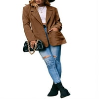 Ženski Y2K prevelizirani blejler Vintage rever dugih rukava Corduroy jakna radna kancelarija Blazer