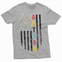 Oznaka autizma Boje Majica Majica Autizam Ovjesnost Dana Muška majica Majica Patriotska američka zastava ASD Day Tee