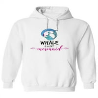 Whale je masnoća sirena kapuljača za žene -Image by Shutterstock, ženska XX-velika