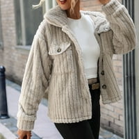Caicj dugačka jakna za žene Žene Žene otvoreni prednji dugi rukav Think Cardigan džemper Prevelizirani kaput A, XL